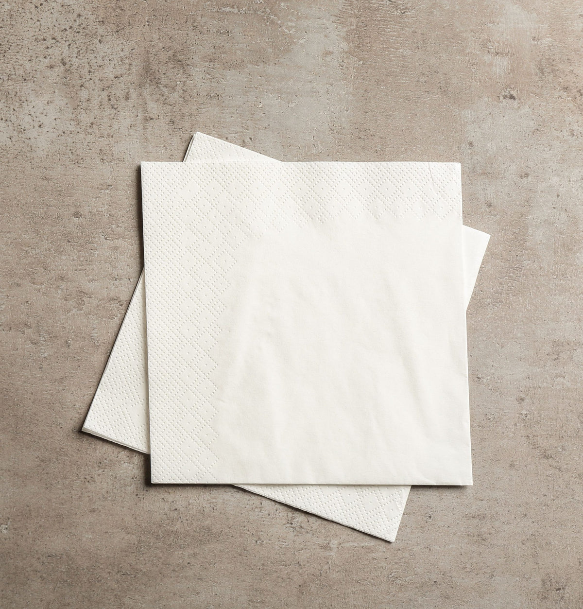 Serviettes papier blanches cocktail