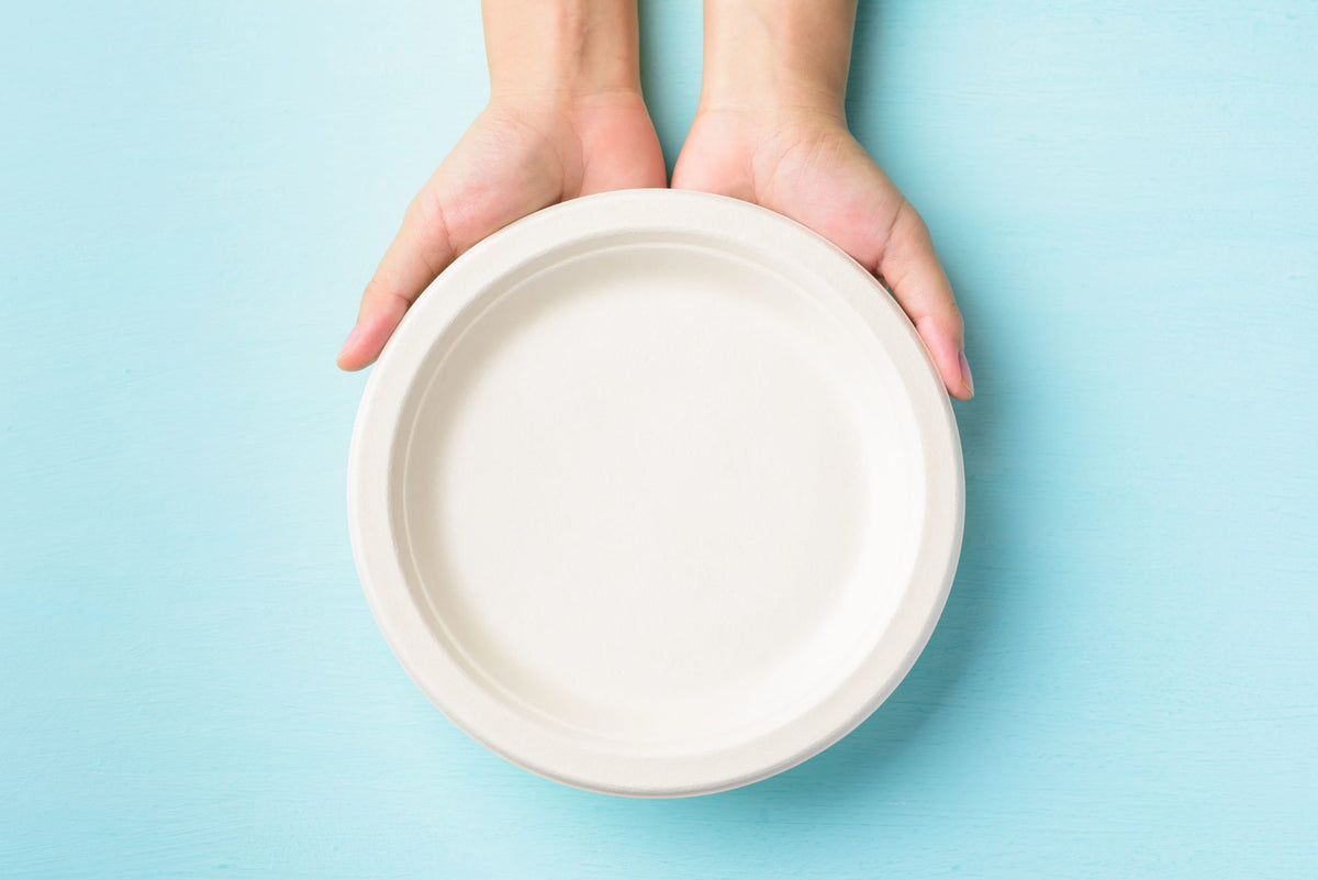 Assiettes jetables en pulpe de canne (paquet de 50)