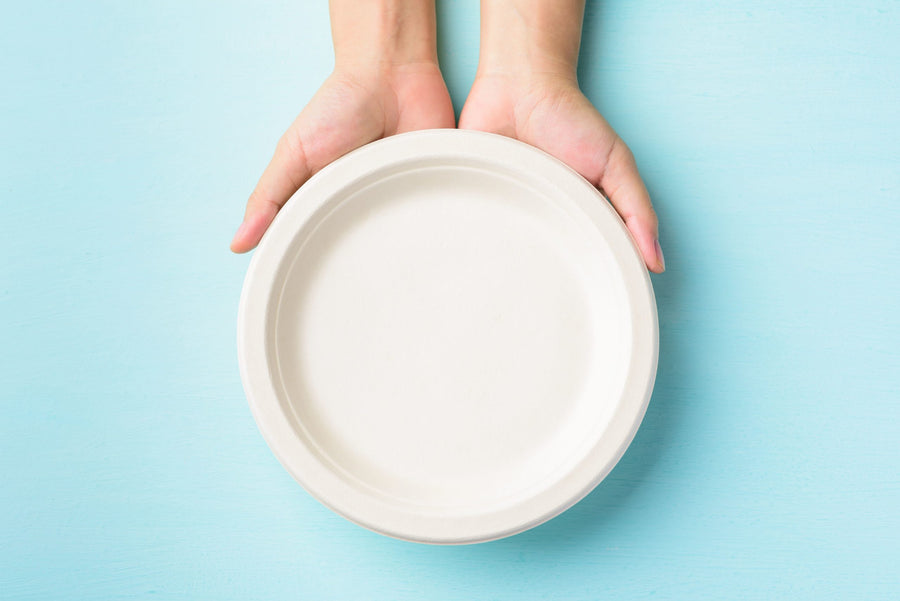 Assiettes jetables en pulpe de canne