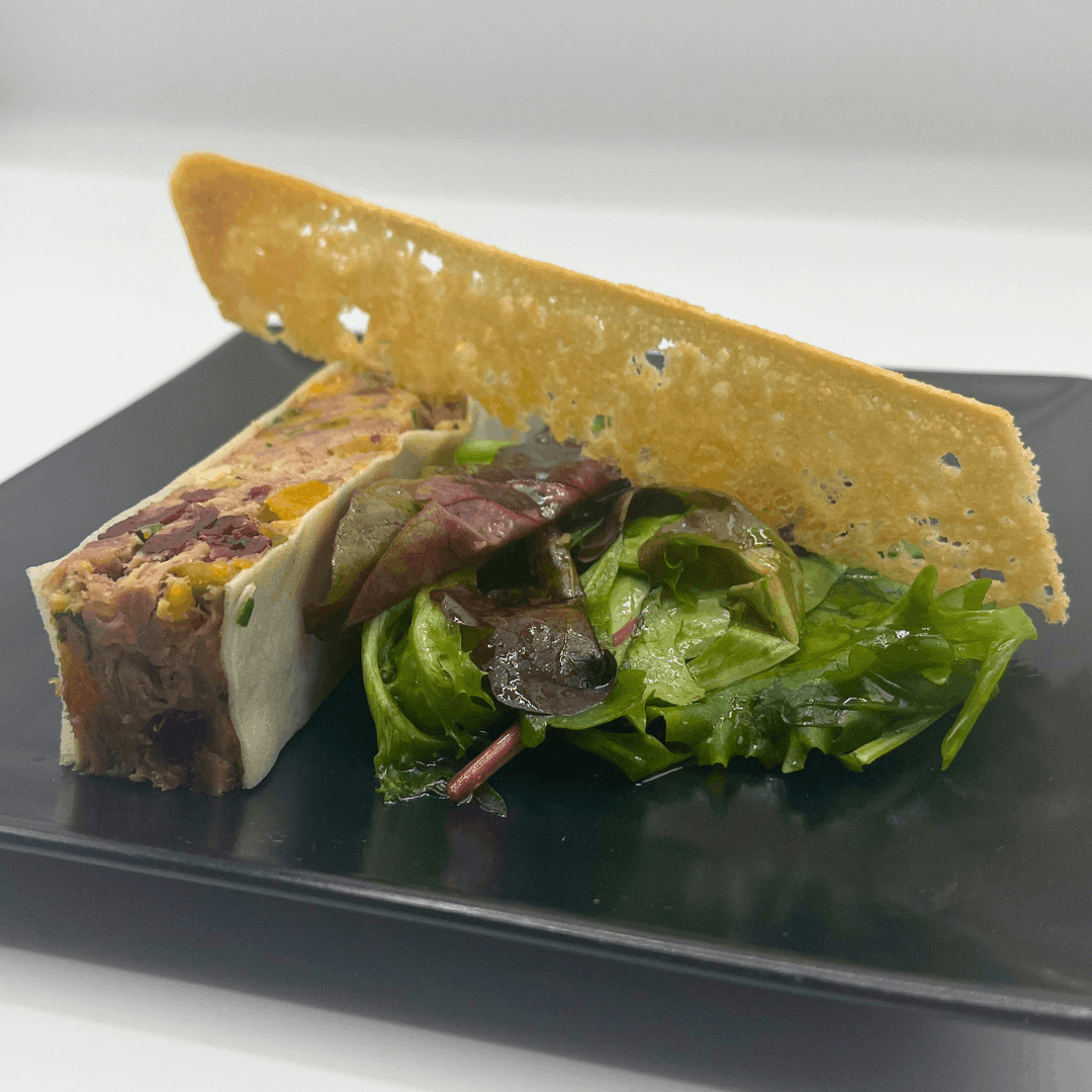 Finger de canard au foie gras et fruits secs