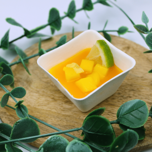 Verrines sucrées Panacotta coco, passion et mangue