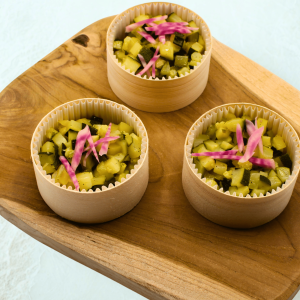 Sauté de courgette et mangue aux parfums des îles