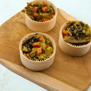Tajine de canard aux olives, écrasé de légumes